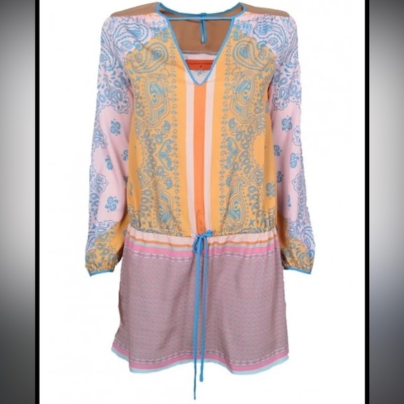 Clover Canyon Mixed Print Boho Tunic Small Q2 - Picture 1 of 9